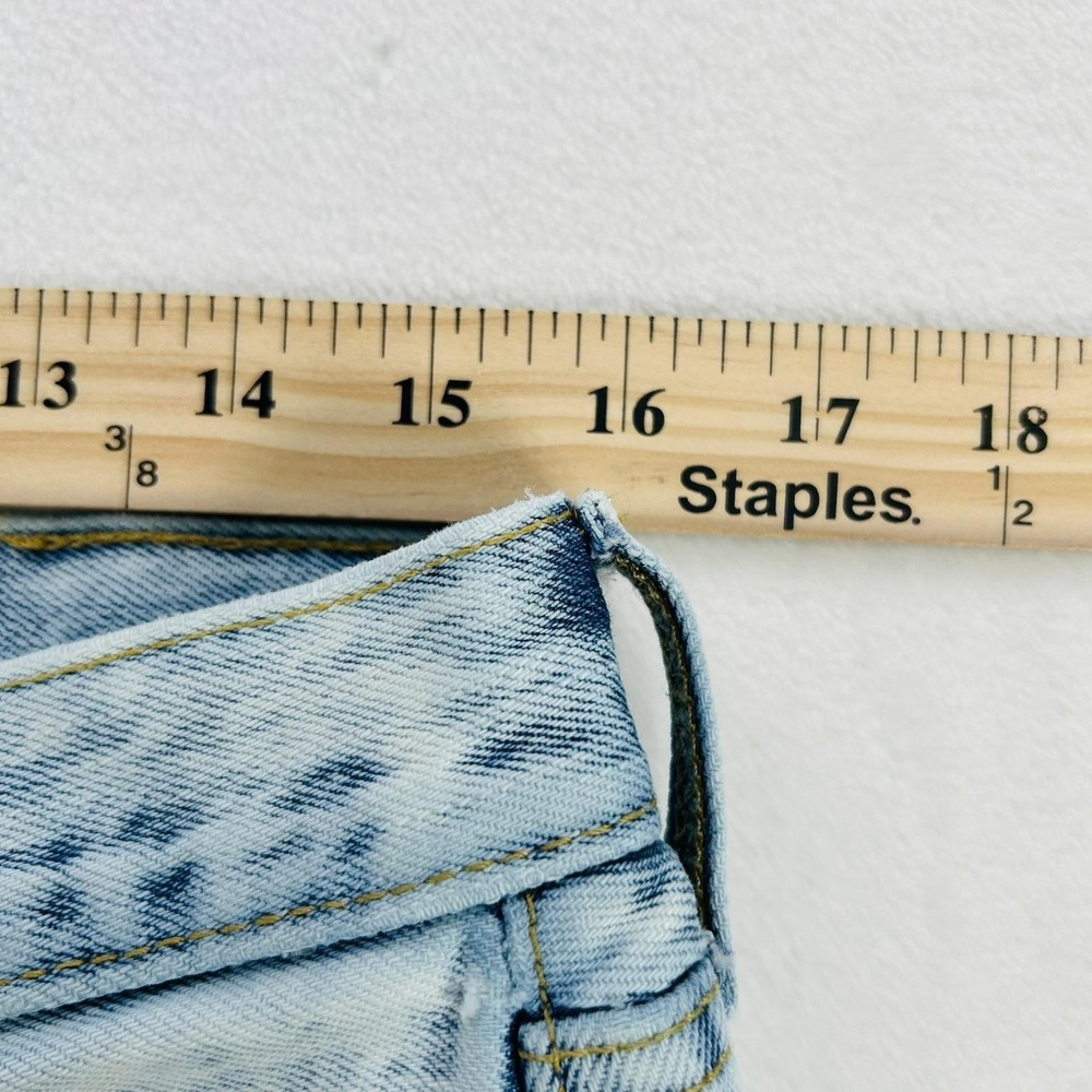 Vintage Levi's 501 Jeans Mens 33x23 Blue Acid Wash Straight Crop Frayed Hem 80s - Picture 6 of 16